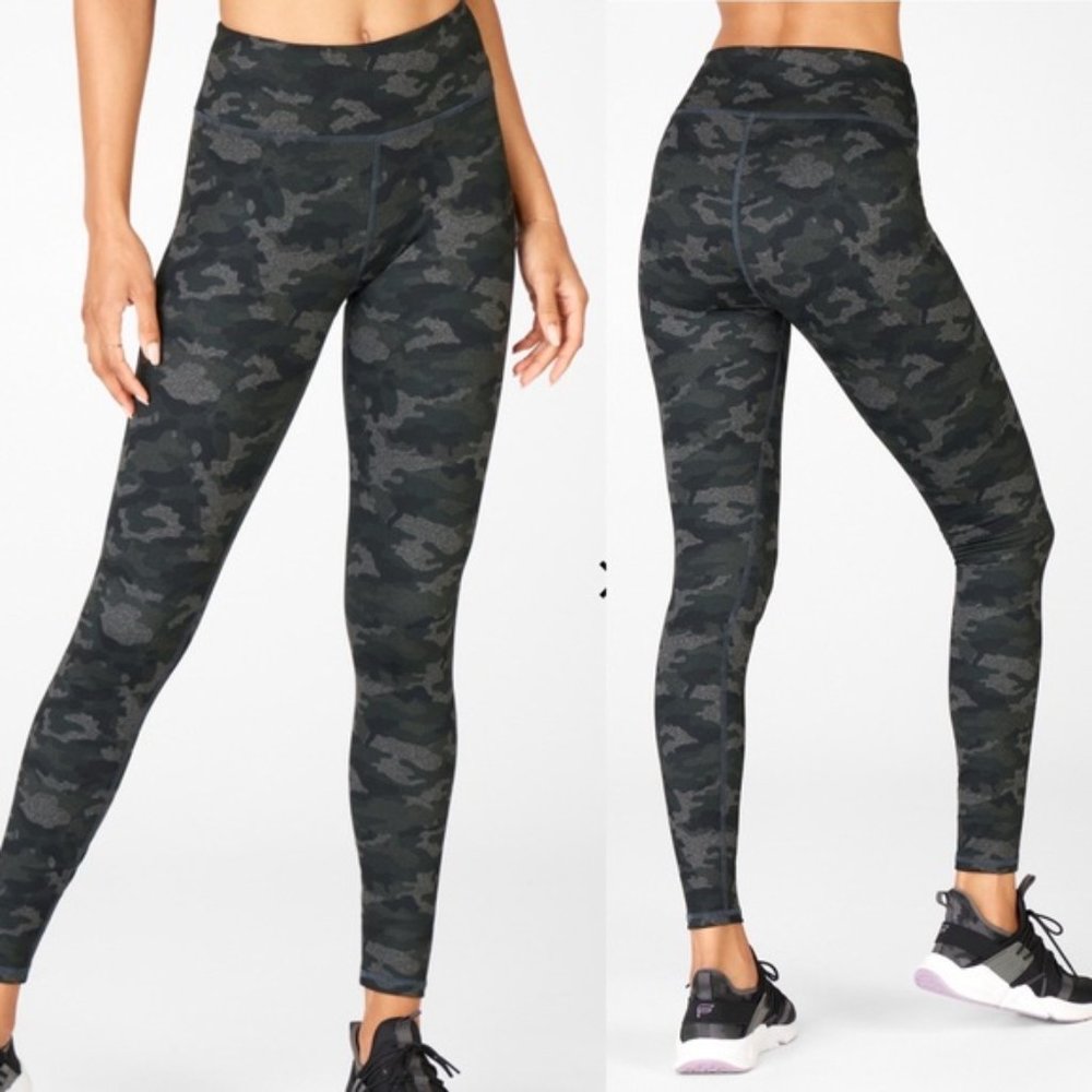 Fabletics High-Waisted Camo PowerHold Leggings SM